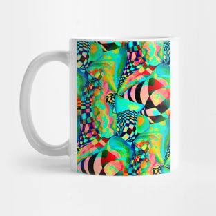 Artistic Gay Pride Abstract Optical Illusion Artwork Mug